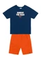 Brandili - Conjunto Infantil Menino em Meia Malha Vermelho - variação: Azul