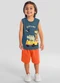 Brandili - Conjunto Infantil Menino em Meia Malha Azul - variação: Azul