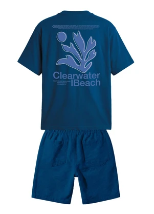 Brandili - Conjunto Infantil Menino em Meia Malha Azul - BRANDILI