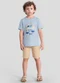 Mundi - Conjunto Infantil Menino em Meia Malha Salmão - variação: Azul
