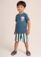Brandili - Conjunto Infantil Menino em Meia Malha Bege - variação: Azul