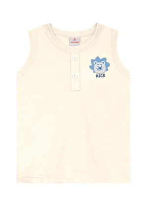 Brandili - Conjunto Infantil Menino em Meia Malha Bege - BRANDILI