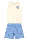 Brandili - Conjunto Infantil Menino em Meia Malha Rosa - variação: Bege