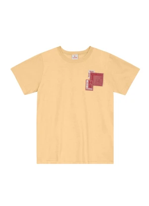 Brandili - Conjunto Infantil Menino em Meia Malha Bege - BRANDILI