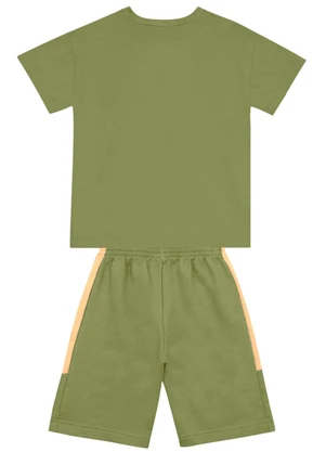 Brandili - Conjunto Infantil Menino em Meia Malha Bege - BRANDILI