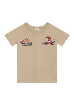 Brandili - Conjunto Infantil Menino em Meia Malha Bege - BRANDILI