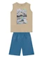 Brandili - Conjunto Infantil Menino em Meia Malha Bege - variação: Bege