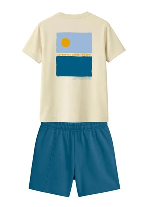 Mundi - Conjunto Infantil Menino em Meia Malha Bege - MUNDI