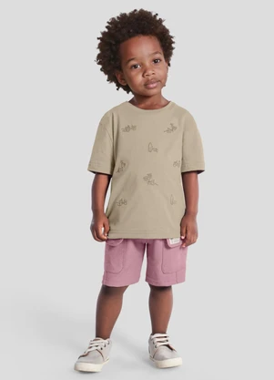 Mundi - Conjunto Infantil Menino em Meia Malha Bege - MUNDI