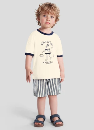 Mundi - Conjunto Infantil Menino em Meia Malha Bege - MUNDI