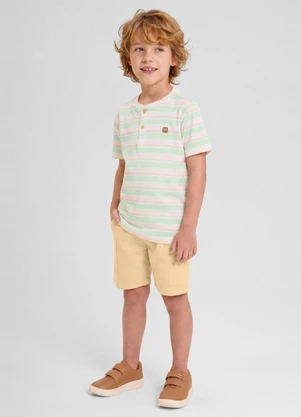 Mundi - Conjunto Infantil Menino em Meia Malha Bege - MUNDI