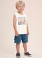 Brandili - Conjunto Infantil Menino em Meia Malha Verde - variação: Bege