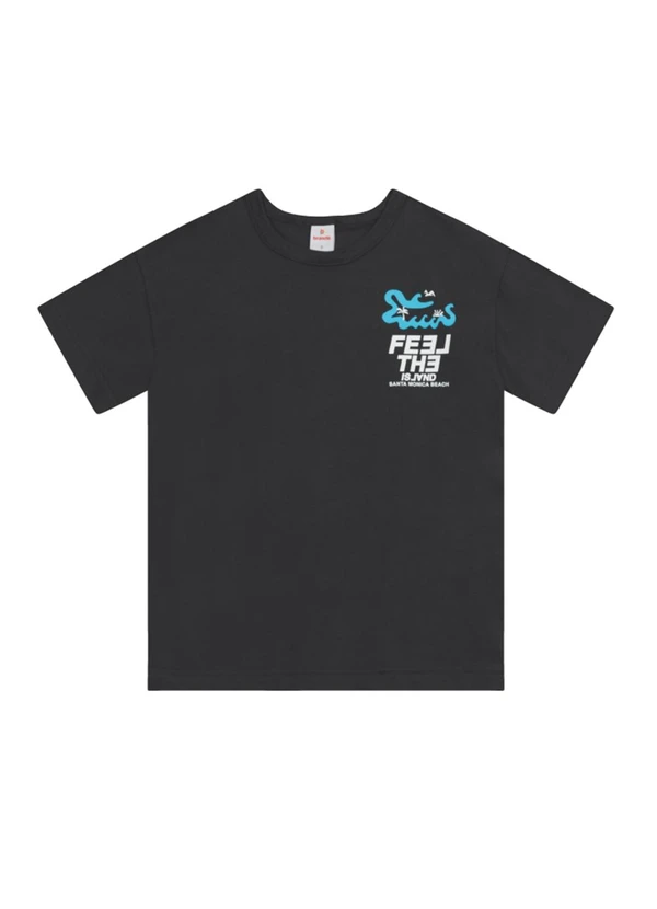 Brandili - Camiseta Infantil Menino em Meia Malha Cinza