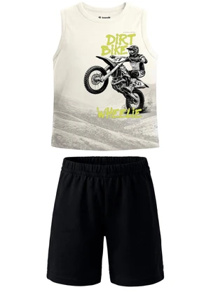 Brandili - Conjunto Infantil Menino em Meia Malha de Moto - BRANDILI