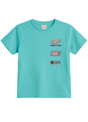 Brandili - Conjunto Infantil Menino em Meia Malha de Skate Azul - BRANDILI