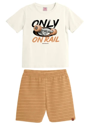 Brandili - Conjunto Infantil Menino em Meia Malha de Skate - BRANDILI