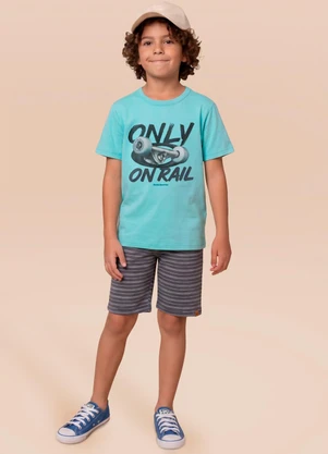 Brandili - Conjunto Infantil Menino em Meia Malha de Skate - BRANDILI