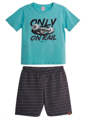 Brandili - Conjunto Infantil Menino em Meia Malha de Skate - BRANDILI