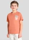 Brandili - Camiseta Infantil Menino em Meia Malha Cinza - variação: Laranja