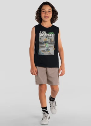 Brandili - Conjunto Infantil Menino em Meia Malha Preto - BRANDILI