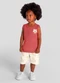 Brandili - Conjunto Infantil Menino em Meia Malha Cinza - variação: Rosa
