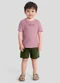 Mundi - Conjunto Infantil Menino em Meia Malha Rosa - variação: Rosa