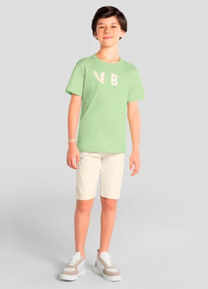 Brandili - Conjunto Infantil Menino em Meia Malha Verde - BRANDILI
