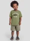 Mundi - Conjunto Infantil Menino em Meia Malha Vermelho - variação: Verde