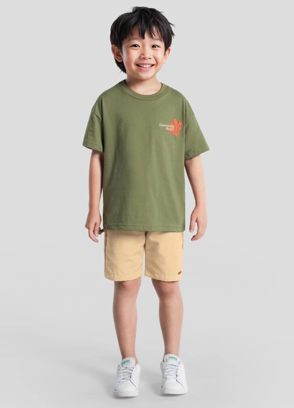 Brandili - Conjunto Infantil Menino em Meia Malha Verde
