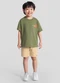 Brandili - Conjunto Infantil Menino em Meia Malha Azul - variação: Verde