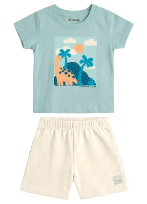 Brandili - Conjunto Infantil Menino em Meia Malha Verde - BRANDILI