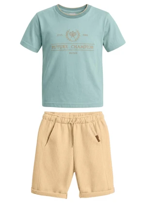 Mundi - Conjunto Infantil Menino em Meia Malha Verde - MUNDI