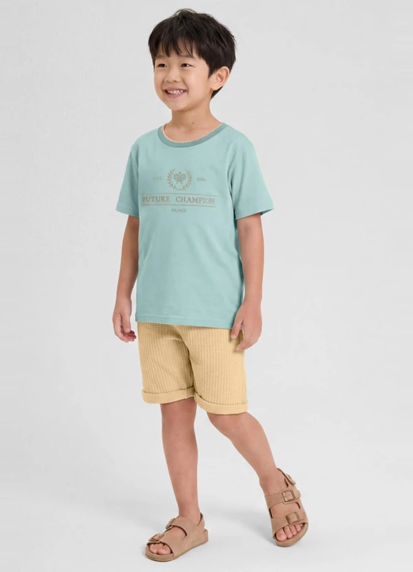 Mundi - Conjunto Infantil Menino em Meia Malha Verde