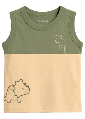 Brandili - Conjunto Infantil Menino em Meia Malha Verde - BRANDILI