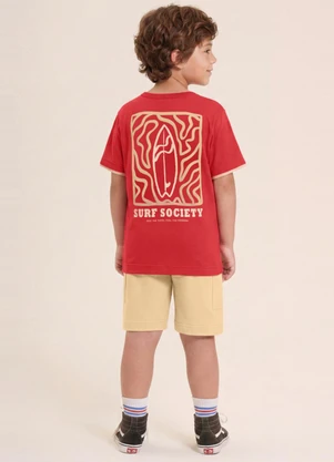 Brandili - Conjunto Infantil Menino em Meia Malha Vermelho - BRANDILI