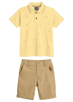 Mundi - Conjunto Infantil Menino em Piquet Amarelo - MUNDI