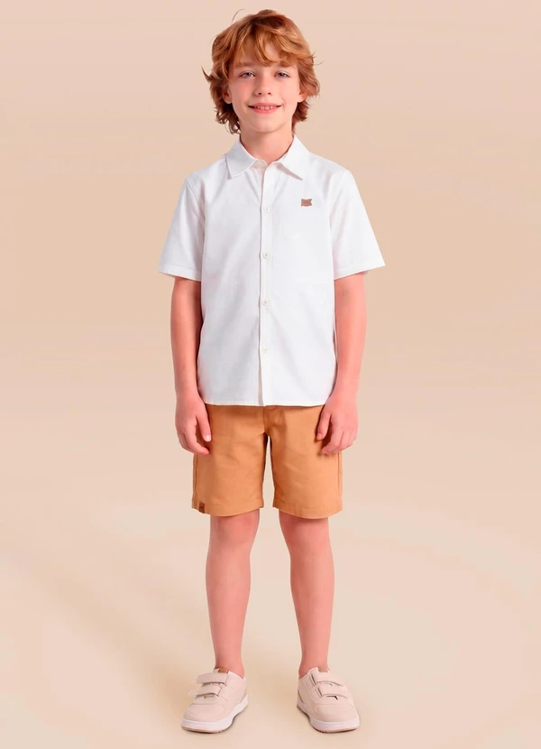 Mundi - Conjunto Infantil Menino em Tricoline com Botões