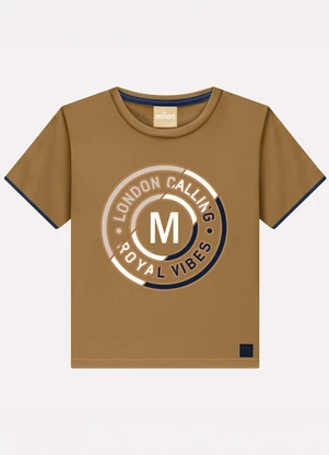 Milon - Conjunto Infantil Menino Embossing Marrom - MILON