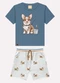 Milon - Conjunto Infantil Menino Embossing Branco - variação: Azul