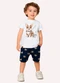 Milon - Conjunto Infantil Menino Embossing Branco - variação: Branco
