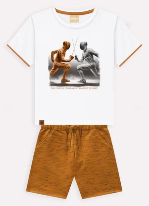 Milon - Conjunto Infantil Menino Esgrima Branco - MILON