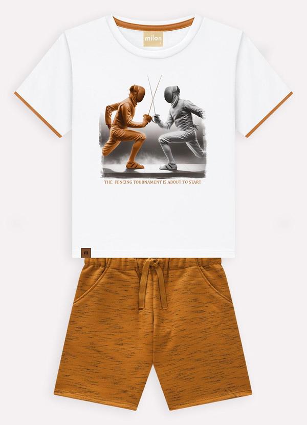 Milon - Conjunto Infantil Menino Esgrima Branco