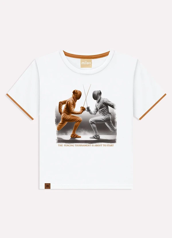 Milon - Conjunto Infantil Menino Esgrima Branco 2