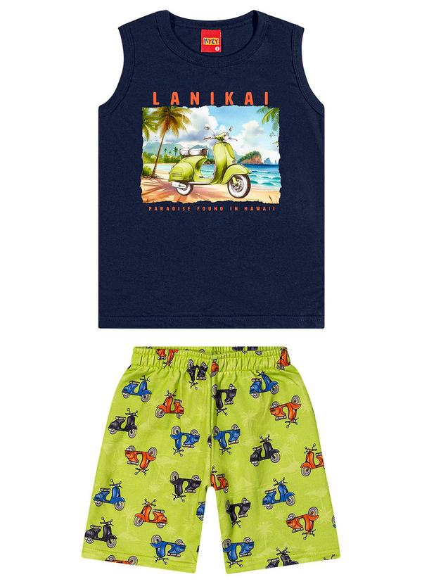 Kyly - Conjunto Infantil Menino Estampa Azul Marinho 2