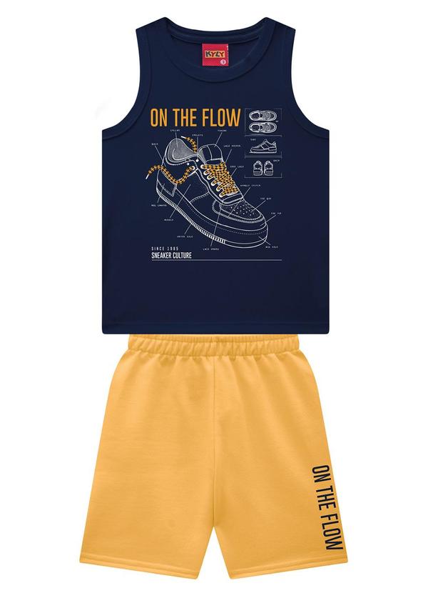 Kyly - Conjunto Infantil Menino Estampa Azul Marinho