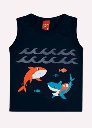 Kyly - Conjunto Infantil Menino Estampa Azul Marinho - KYLY