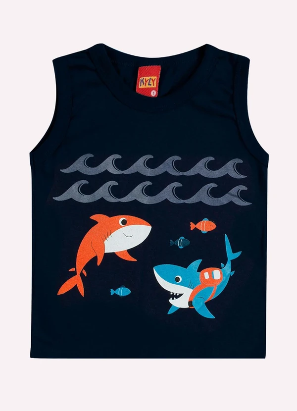 Kyly - Conjunto Infantil Menino Estampa Azul Marinho 2