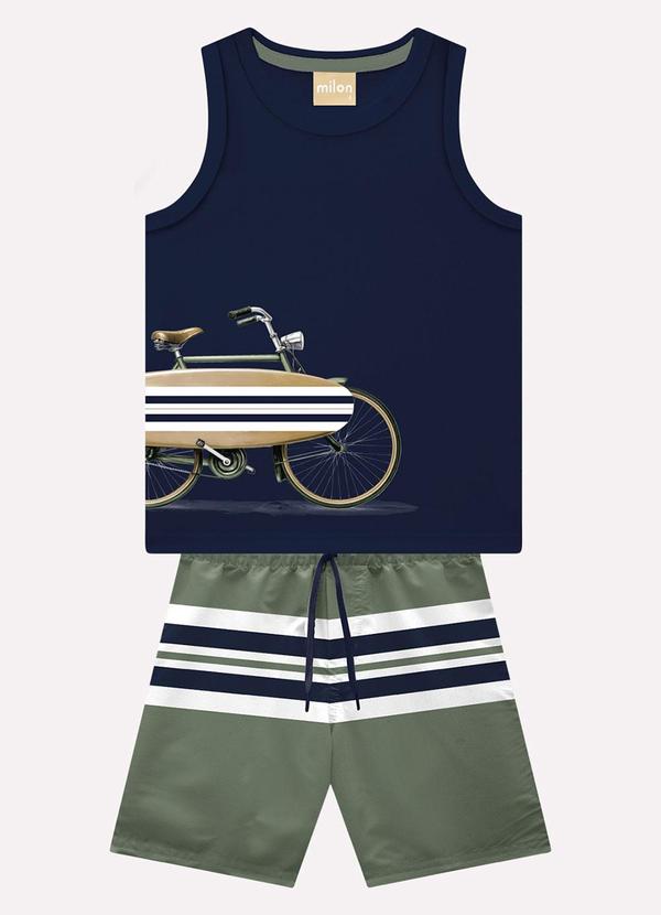Milon - Conjunto Infantil Menino Estampa Azul Marinho