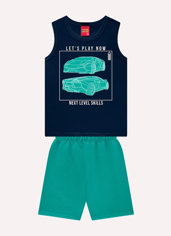 Kyly - Conjunto Infantil Menino Estampa Azul Marinho 1