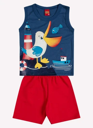 Kyly - Conjunto Infantil Menino Estampa Azul - KYLY